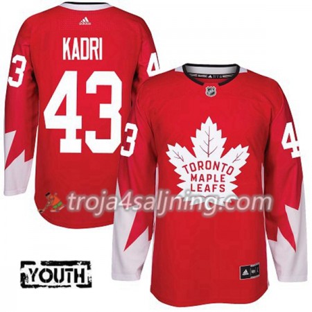 Toronto Maple Leafs tröja Nazem Kadri 43 Röd 2017-2018 Adidas Alternate Authentic - NHL Tröjor Barn
